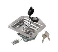 Zilimontt Pestillo de mango en T de acero inoxidable con cerradura para caja de herramientas, camión, RV, cámper, remolque para ATV, caravana, UTV, puerta de armario, herrajes de seguridad, color
