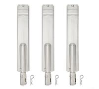 Zilimontt Piezas de repuesto de quemador de parrilla de gas para barbacoa de acero inoxidable 304, 16 pulgadas de largo 3.1 pulgadas de ancho para modelos de hierro fundido de gas natural propano