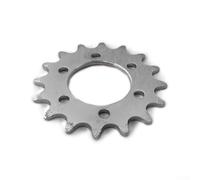 Zilimontt Piñón de engranaje fijo atornillado 16T para bicicleta con soporte de freno de disco de 44 mm, rueda de cadena de acero de 16 dientes compatible con cadena de 1/2 x 1/8 pulgadas, color