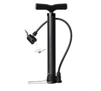 Zilimontt Piso con manómetro, 32 cm de aluminio y ABS, pedal de alta presión inflador de hasta 130 PSI para bicicletas de carretera, montaña y eléctricas, motocicletas,