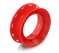 Zilimontt Placa de bobina de hilo de pesca de ABS, carrete de cuerda de alambre de manivela para almacenamiento de sedales, diámetro exterior de 120 mm x 80 mm de diámetro interior, diseño de borde