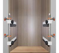 Zilimontt Plantilla de abrazadera deslizante para cajón con abrazadera de llave, brazo de soporte magnético, escalas métricas/imperiales grabadas dobles para instalación de precisión de cajones de