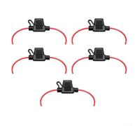 Zilimontt Portafusibles en línea de 12 V 30 A para cable de 12 AWG, tapa de goma impermeable, contactos de latón, protección eléctrica de grado marino para ATV, UTV, barco, coche, SUV y autobús