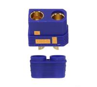 Zilimontt QS8-S Conector de batería antiestático, juego de enchufes de alta resistencia a prueba de chispas con contactos de cobre chapados en oro de 8 mm, voltaje nominal de 600 V, alta corriente de