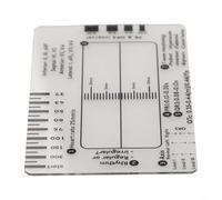Zilimontt Regla de interpretación de ECG de 7 pasos, calibrador de plástico transparente con tarjetas de tamaño de identificación transparentes para una medición precisa del ritmo cardíaco, eje PR
