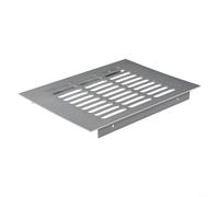Zilimontt Rejilla de ventilación rectangular de aluminio, cubierta de ventilación, para armario, baño, puerta de ordenador, color plateado de 150 x 150 mm a 400 mm (150 x 200 mm)