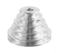 Zilimontt Rueda de polea de pagoda de aluminio de 14 mm, 22 mm, rueda de transmisión de 5 pasos para prensa de taladro de mesa, correa dentada en forma de V, transmisión del eje del motor, alta