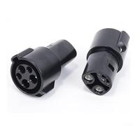 Zilimontt SAE J1772 a adaptador de carga 250 V 60 A IP54 impermeable conector de vehículo eléctrico para modelo 3 Y S X, compatible con estación pública EV de nivel 1/nivel 2 (J1772 (con collar))
