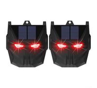 Zilimontt Sensor de movimiento solar disuasorio de animales para áreas al aire libre, tecnología infrarroja activa el flash de luz roja para mantener la vida silvestre, incluyendo conejos y osos lejos