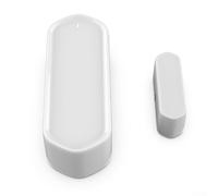 Zilimontt Sensor inalámbrico de puerta y ventana con alertas reales para aplicación doméstica, detector magnético ABS blanco para seguridad del hogar (versión de WiFi)