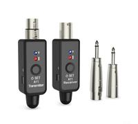 Zilimontt Sistema de micrófono inalámbrico de 2,4 GHz XLR receptor con rango de 100 pies para micrófonos dinámicos, mezcladores de audio, sistemas PA, 48 KHz/24 bits, baja latencia