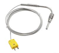 Zilimontt Sonda de sensor de temperatura de termopar tipo K, con cable de 2 m, rosca NPT de 1/8 pulgadas, acero inoxidable, control de gases de escape EGT rango de 0 a 1250 ℃