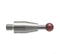 Zilimontt Sonda táctil CMM con vástago roscado y lápiz capacitivo de vástago de carburo para máquinas de medición coordinadas, punta de bola roja resistente al desgaste, no magnética, compatible con