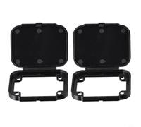 Zilimontt Soporte de montaje empotrado de 50 A para conector, soporte de conector de alimentación de montaje en pedestal de plástico negro, contactos de cobre chapado en plata, 600 V de alto (2 piezas