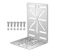 Zilimontt Soporte de montaje en pared en forma de L Soporte de cámara CCTV de acero inoxidable con tuercas y tornillos para cúpula y levas Instalación de pilar de techo de esquina
