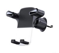 Zilimontt Soporte de teléfono de coche para salpicadero, soporte ABS con detección de gravedad con operación manual, apto para teléfonos inteligentes, color negro