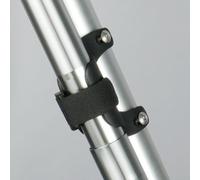 Zilimontt Soporte montado en marco para bicicletas de carretera y montaña, soporte de nailon para inflador de bicicleta con pernos, llave y correa, clip de retención portátil ligero de 30 g (A)