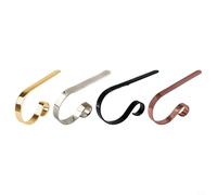 Zilimontt Soportes ajustables para chimenea para repisa con diseño de metal de perfil bajo para mantener las medias mostradas de forma ordenada y segura (plateado)