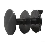 Zilimontt Tapa de acero inoxidable negro de 45 mm con tornillo de plástico y junta tórica, cubierta ciega para fregadero estándar, fontanería de fácil instalación