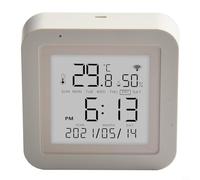 Zilimontt Termómetro higrómetro WiFi con control de aplicación, monitor inalámbrico de temperatura y humedad, pantalla LCD digital interior, sensor de alta precisión, datos reales