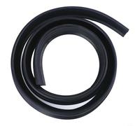 Zilimontt Tira de umbral de ducha curvada flexible para baño, fregadero de cocina e inodoro. Barrera de goma TPE, tira de sellado de suelo de 2 m, color blanco/negro/gris (negro)