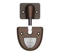 Zilimontt Tope de succión de puerta resistente al viento para baño, soporte invisible anticolisión, tope de puerta mecánico silencioso no magnético con construcción de ABS, 8 x 12.5 x 4 (color café)