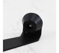 Zilimontt Topes de puerta superiores de acero inoxidable 304 con amortiguación de goma, limitadores de 90 grados para puertas de apertura izquierda y derecha, protector de pared que reduce el ruido
