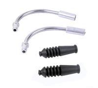 Zilimontt Tubos guía de cable V Brake Noodles con curva de 90° y forro de plástico para sistemas de freno de bicicleta, construcción de aleación de aluminio y acero inoxidable, reduce la fricción