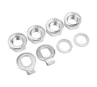 Zilimontt Tuercas de motor de buje de acero de 16 mm con arandela de seguridad para motores eléctricos de cubo trasero de bicicleta (3000 W - 12000 W), compatible con eje de 16 mm y planos de 12 mm