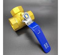 Zilimontt Válvula de bola de latón de 3 vías, conexión de rosca interna de control manual de palanca, clasificación de presión de 1.6MPa, para sistema de control de fluidos industriales (tipo DN25 L)