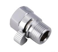 Zilimontt Válvula de cierre manual de latón con acabado cromado pulido, conector de rosca G1/2, ahorro de agua, cabezal de ducha simple para ducha o bidé para colocar a sólido