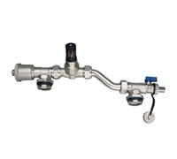 Zilimontt Válvula de derivación de presión diferencial de latón Conector de tubería para colector de calefacción por suelo radiante, colector de calefacción por suelo radiante Botella automática