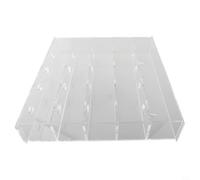 Zilimontt Vitrina de bolas de pared - Estante acrílico transparente con 16 ranuras para pelotas de almacenamiento organizado, compatible con pelotas de tenis de mesa y béisbol,