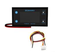 Zilimontt Voltímetro medidor de CC Pantalla LCD digital Medición de corriente Amperímetro electrónico Calibración ajustable con cable terminal de 20 cm (paquete A)