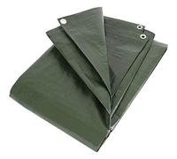 ZILL Lona de Polietileno, 5 x 8 m, Color Verde, 210 g/m², Ojales de Metal, Madera