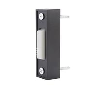 Zillesase Botones de timbre de puerta Luz LED pared negro centro fácil | Push button de bajo voltaje, 2 tornillos; iluminación verde suave, acceso rápido y seguro para abrir puertas