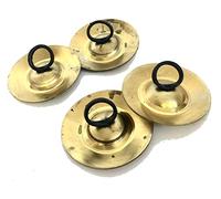 Zills de latón turco auténtico, Sagat, 6 cm, 2 pares de zil para danza del vientre