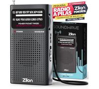 ZILON Radio a Pilas Portatil Pequeña Analogica FM Am Transistor Entrada Auriculares Kit Emergencia Excelente Señal Pequeño de Bolsillo Uso Simple Personas Mayores Numeros Grandes para Facil Vision AA