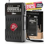 ZILON Transistor Radio a Pilas Pequeña Portatil Analogica Kit Emergencia FM Am Entrada Auriculares de Bolsillo Simple Personas Mayores Numeros Grandes para Facil Vision AntiGolpes AA - MAS VENDIDA