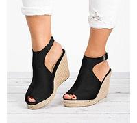 Zilosconcy Sandalias Mujer Plataforma Verano 2022 Casual Tiempo Libre Moda Outdoor Vestir Calzado Rebaja Oferta Barato Zapatos de Playa de Gladiador de Cuña Roma para Mujer Talla Grande