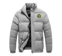ZILUXI Chaqueta acolchada ligera para hombre Co. bra kai, de entretiempo resistente al agua, para senderismo al aire libre, camping, montañismo, viajes, térmica(Grey,L)