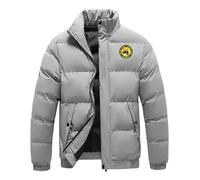 ZILUXI Chaqueta acolchada ligera para hombre Co. bra kai, ligera con terciopelo en invierno, Chaquetas Acolchada para Hombre, térmica(Grey,XL)