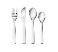 Zilverstad Cubertería Infantil Lisa, 4 Piezas, Acero Inoxidable 304, Color Plateado, 21,5 x 15,5 x 2,5 cm