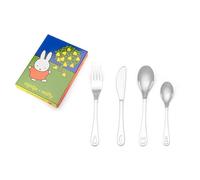 Zilverstad - Cubiertos para niños Miffy Fruit Juego de 4 piezas Acero inoxidable 18/10