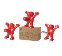 ZIMAIC Uego de Abrebotellas de 3 Piezas para Hombre Rojo - Apto para Vino, Cerveza - Regalo Divertido para Fiestas Barbacoas y Hogar