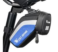 ZIMAOER Bolsa de Sillín para Bicicleta 0,8L - Impermeable bajo el Sillín, Resistente para Bicicleta de Carretera, MTB, E-Bike y Urbana, Nylon & PU (Azul)