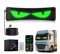ZIMAOER Ojos LED para Camión y Coche, Luces Devil Eyes para Auto, Pantalla LED Flexible y Programable, Letrero Deslizante Personalizable para Publicidad y Señalización (1ud 35x10cm)