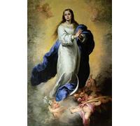 ZIMARO Pintura de decoración de pared Impresiones de Lienzo Reproducción la Inmaculada Concepción de Bartolomé Esteban Murillo para la decoración del hogar 60x90cm