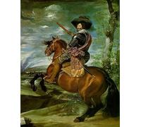 ZIMARO Pintura De La Lona Arte de la Pared Poster Pintura al óleo El conde-duque de Olivares a caballo de Diego Rodríguez De Velázquez para decoración de pared 60x90cm