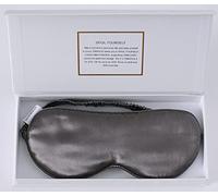 ZIMASILK Antifaz para dormir de seda de morera pura de 22 momme, relleno de 100% seda de morera, súper suave y cómodo para dormir (negro gris)